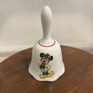 Vintage REUTTER PORZELLAN/Porcelain Disney MICKEY MOUSE Bell W Germany 5” tall